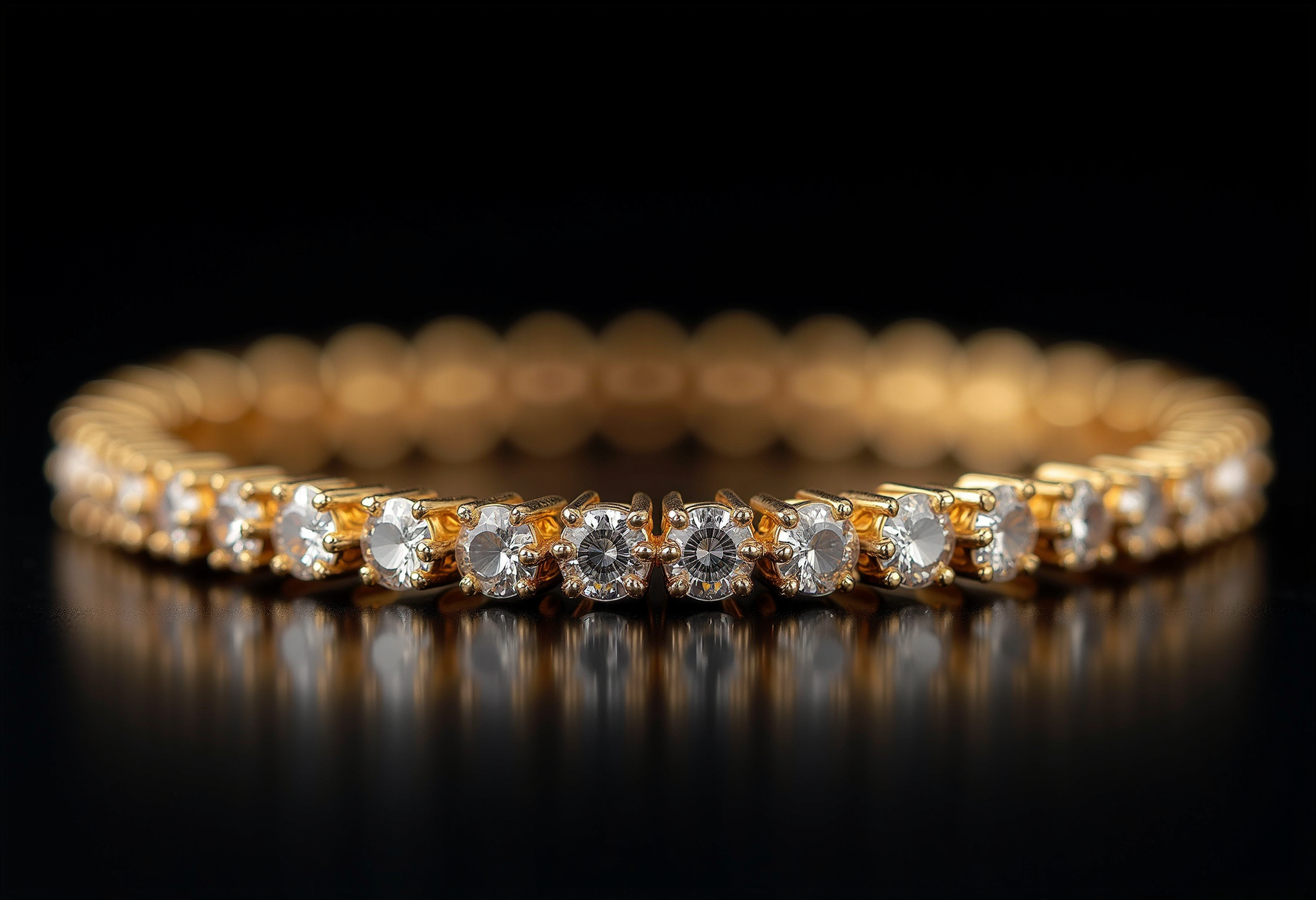 Tennis bracelet detail
